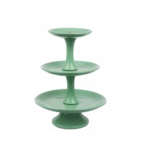 Suporte porcelana verde candy 3 andares Suporte porcelana verde candy 3 andares